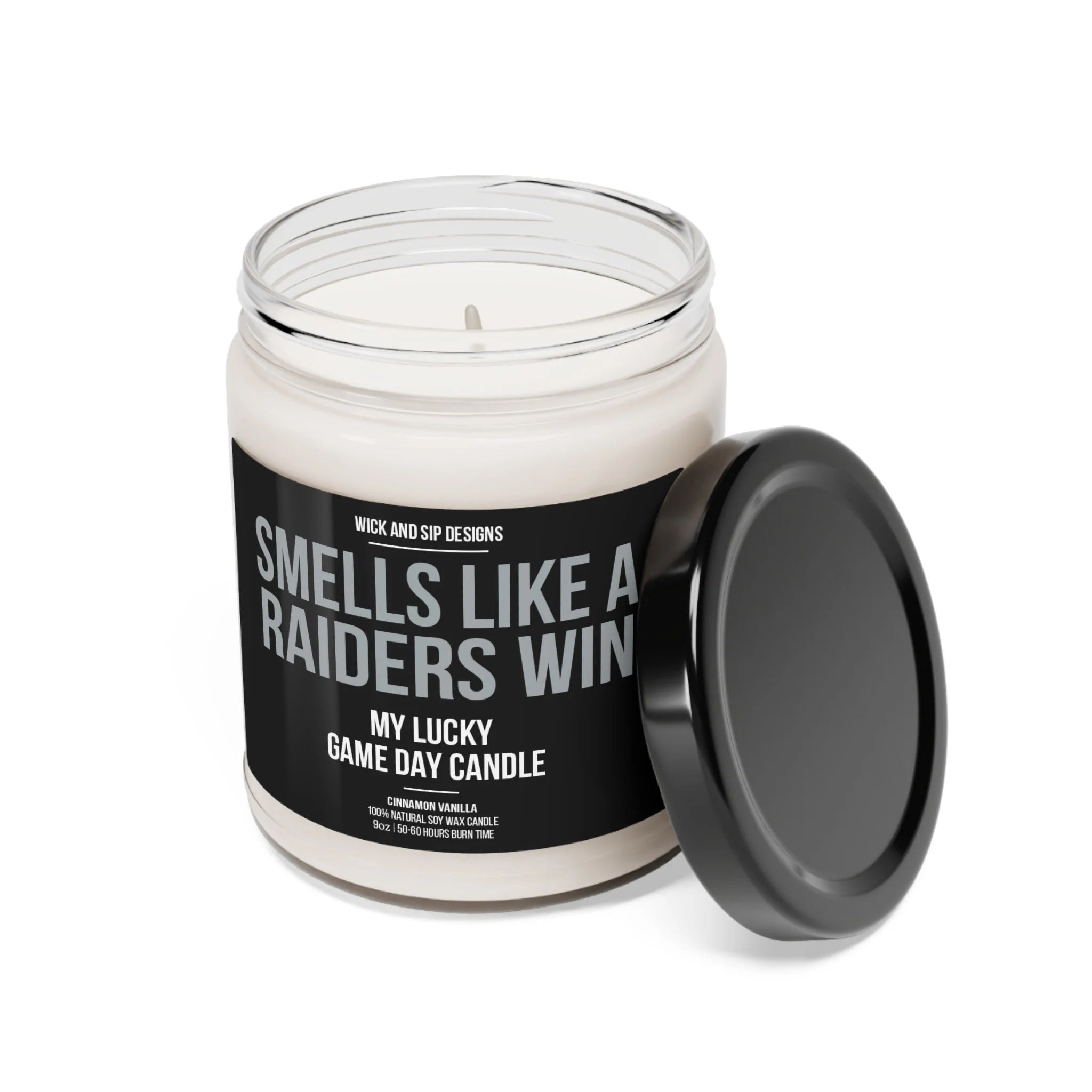 Smells like A Raiders Win | Las Vegas Raiders My Lucky Game Day Candle | Gift for Football Fan | Gift for Vegas Raiders Fan | Man Cave Decor