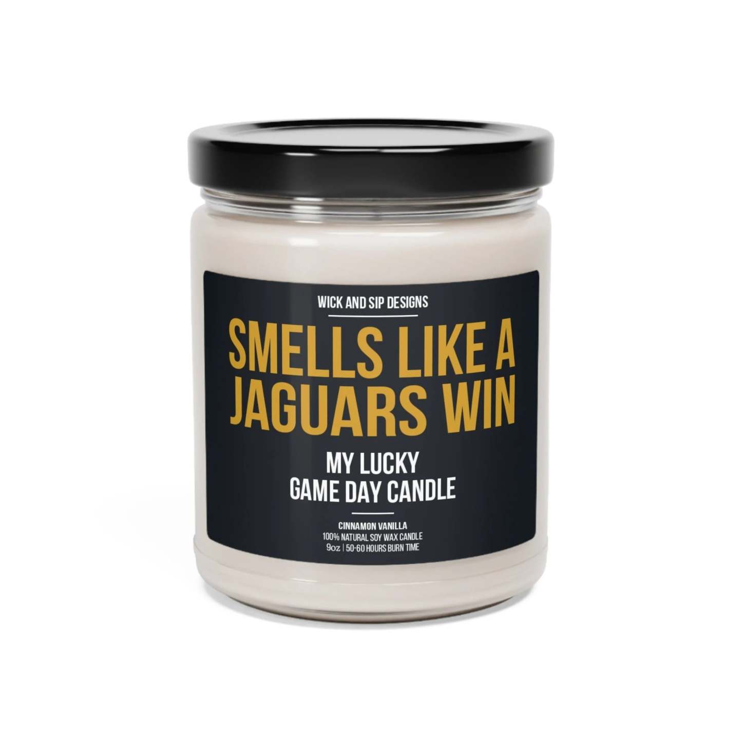 Smells like A Jaguars Win | Jacksonville Jaguars My Lucky Game Day Candle | Gift for Football Fan | Gift for Jaguars Fan | Man Cave Decor