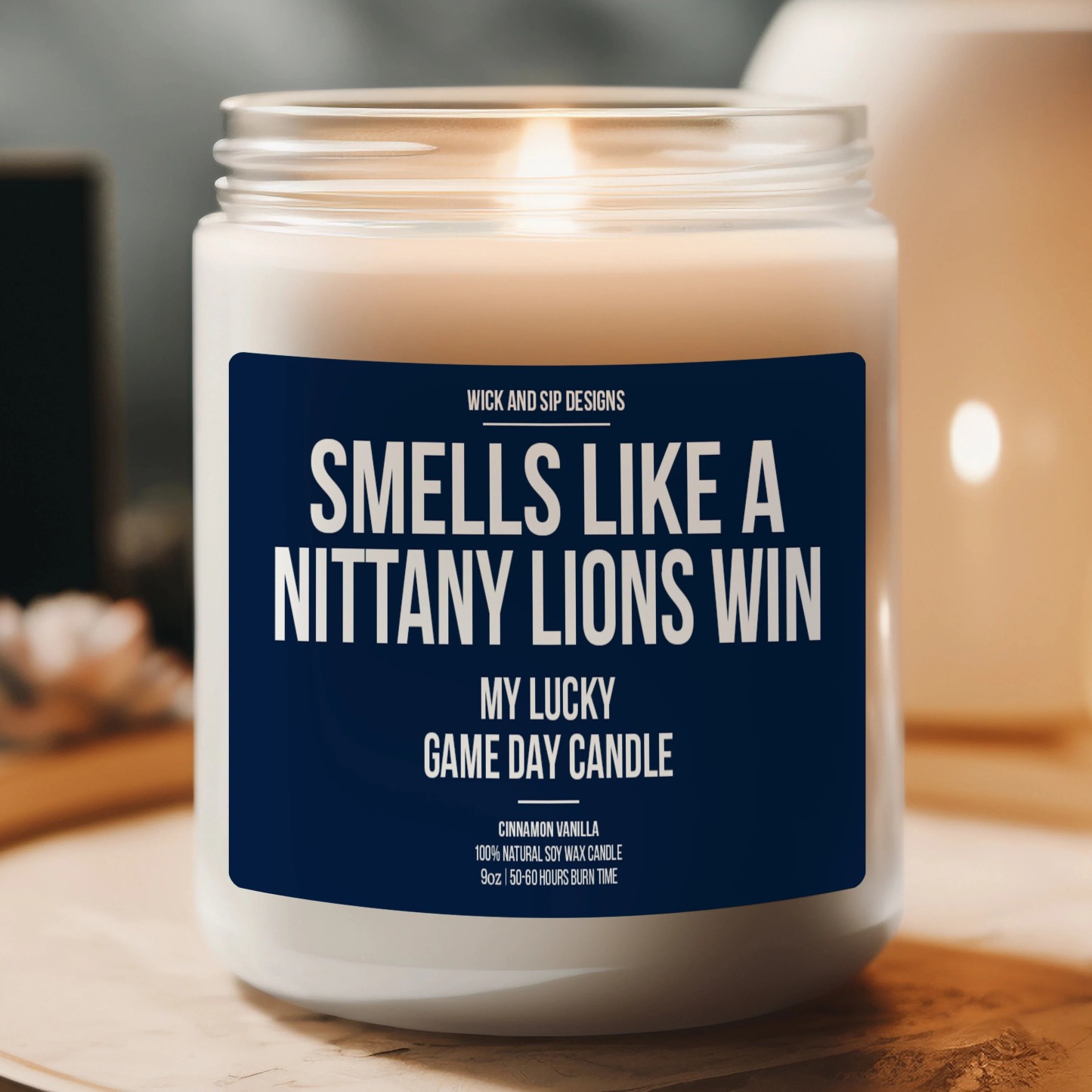 Personalized Smells like A Nittany Lions Win Candle, Custom Penn State gift, Lucky Game Day Candle, Nittany Lions Fan, Man Cave Decoration