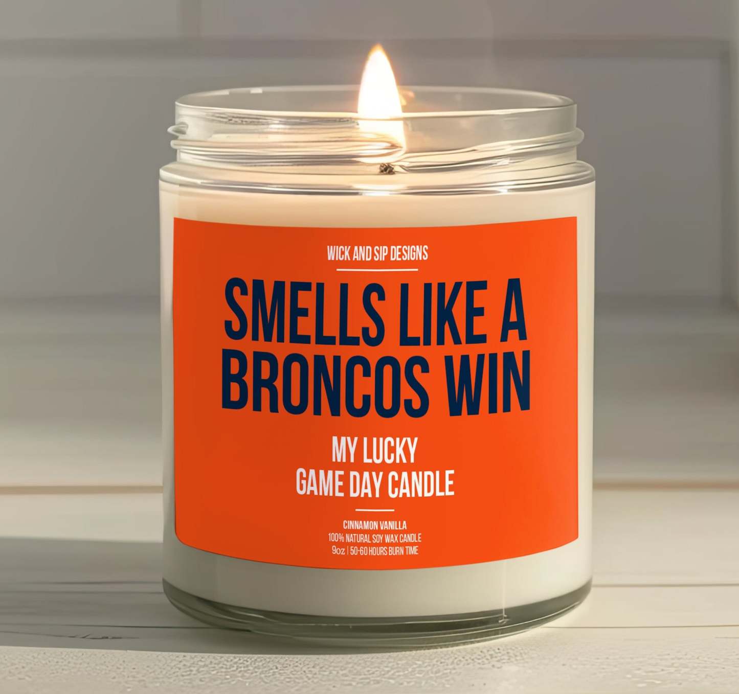 Smells like A Broncos Win | Denver Broncos My Lucky Game Day Candle | 