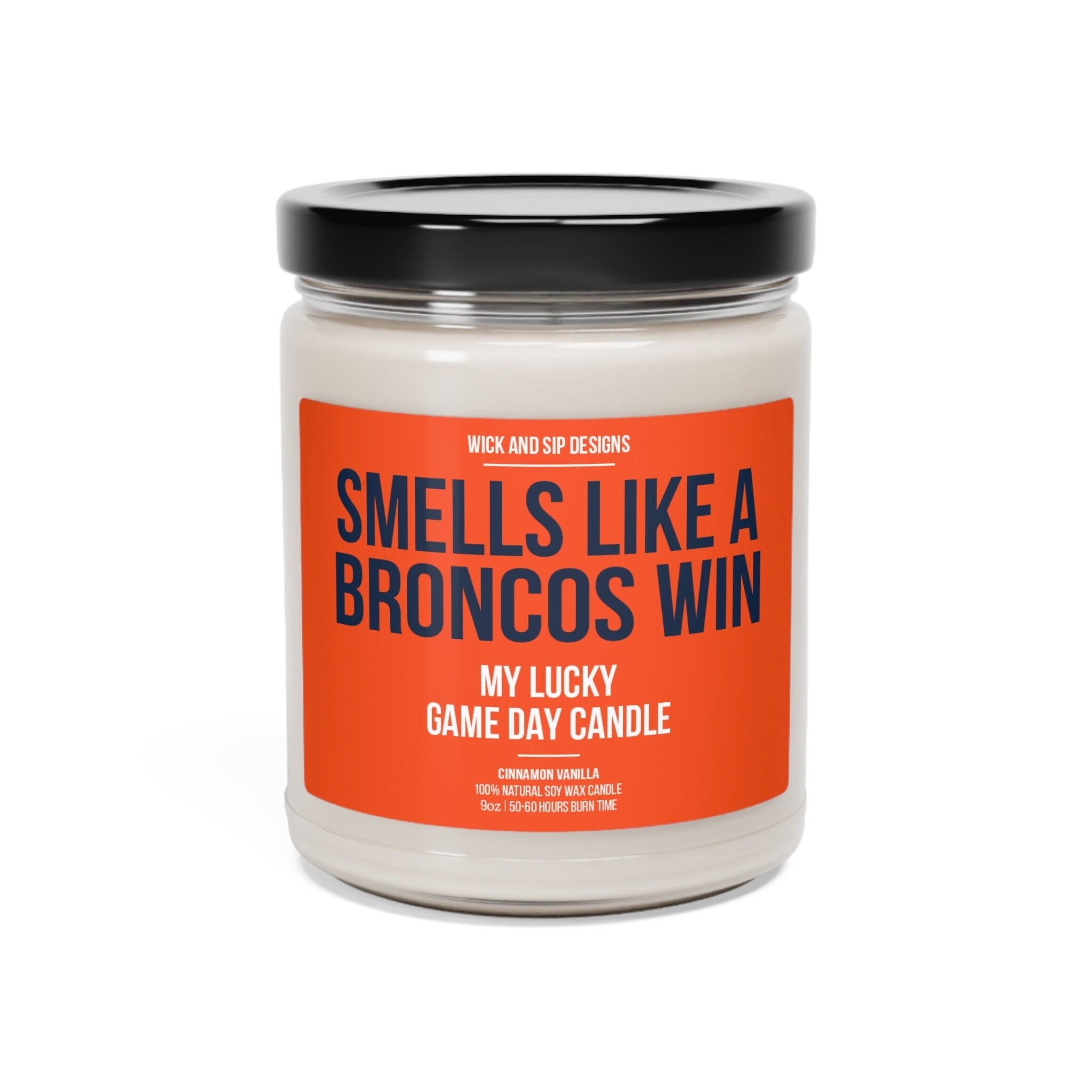 Smells like A Broncos Win | Denver Broncos My Lucky Game Day Candle | Gift for Football Fan | Gift for Denver Broncos Fan | Man Cave Decor
