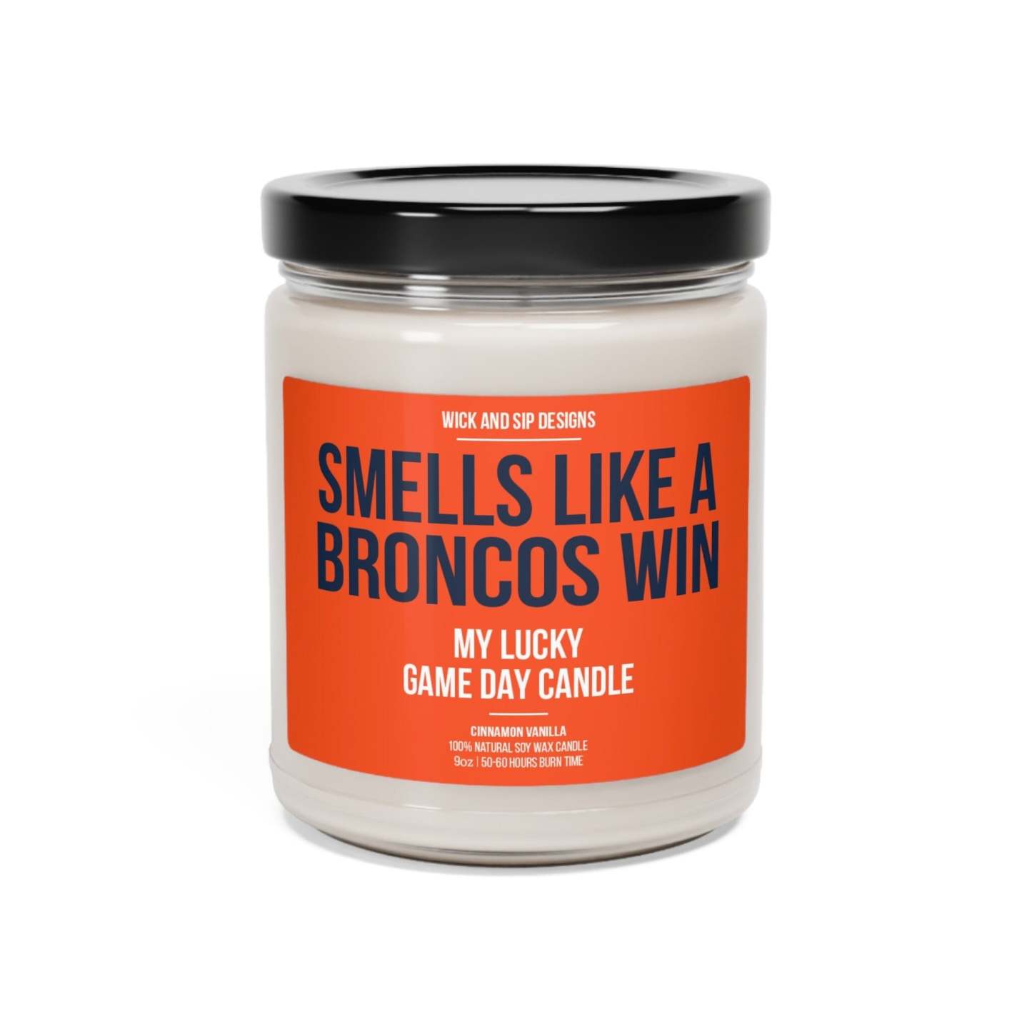 Smells like A Broncos Win | Denver Broncos My Lucky Game Day Candle | Gift for Football Fan | Gift for Denver Broncos Fan | Man Cave Decor