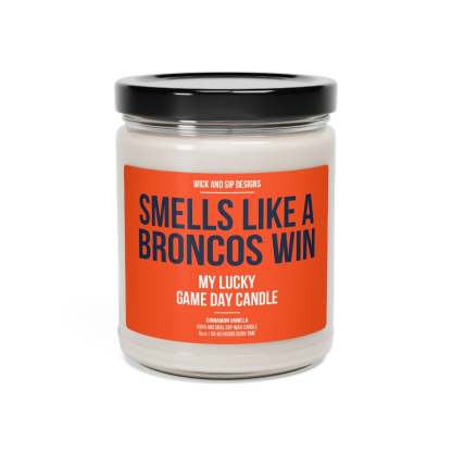 Smells like A Broncos Win | Denver Broncos My Lucky Game Day Candle | Gift for Football Fan | Gift for Denver Broncos Fan | Man Cave Decor