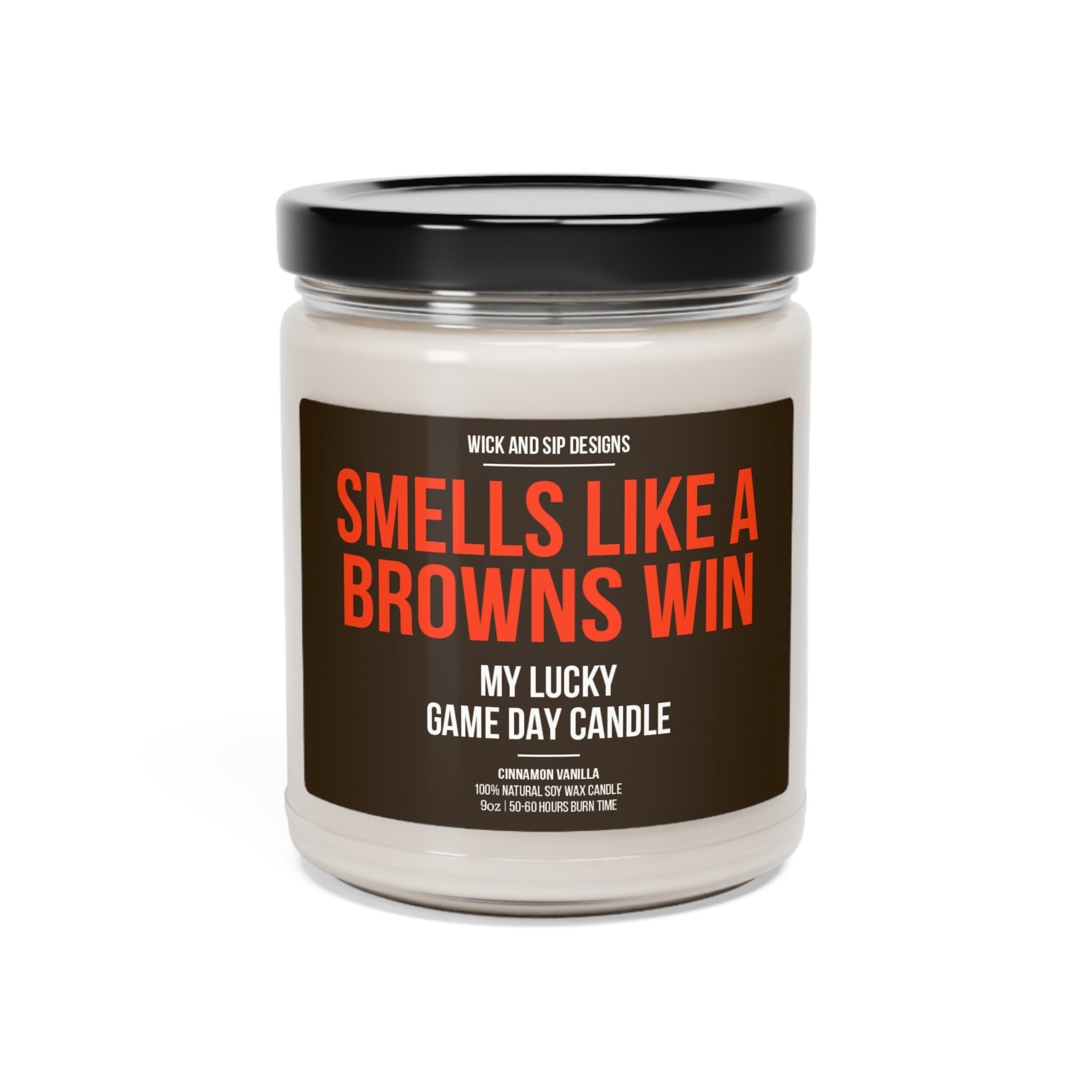 Smells like A Browns Win | Cleveland Browns My Lucky Game Day Candle | Gift for Football Fan | Gift for Browns Fan | Man Cave Decor