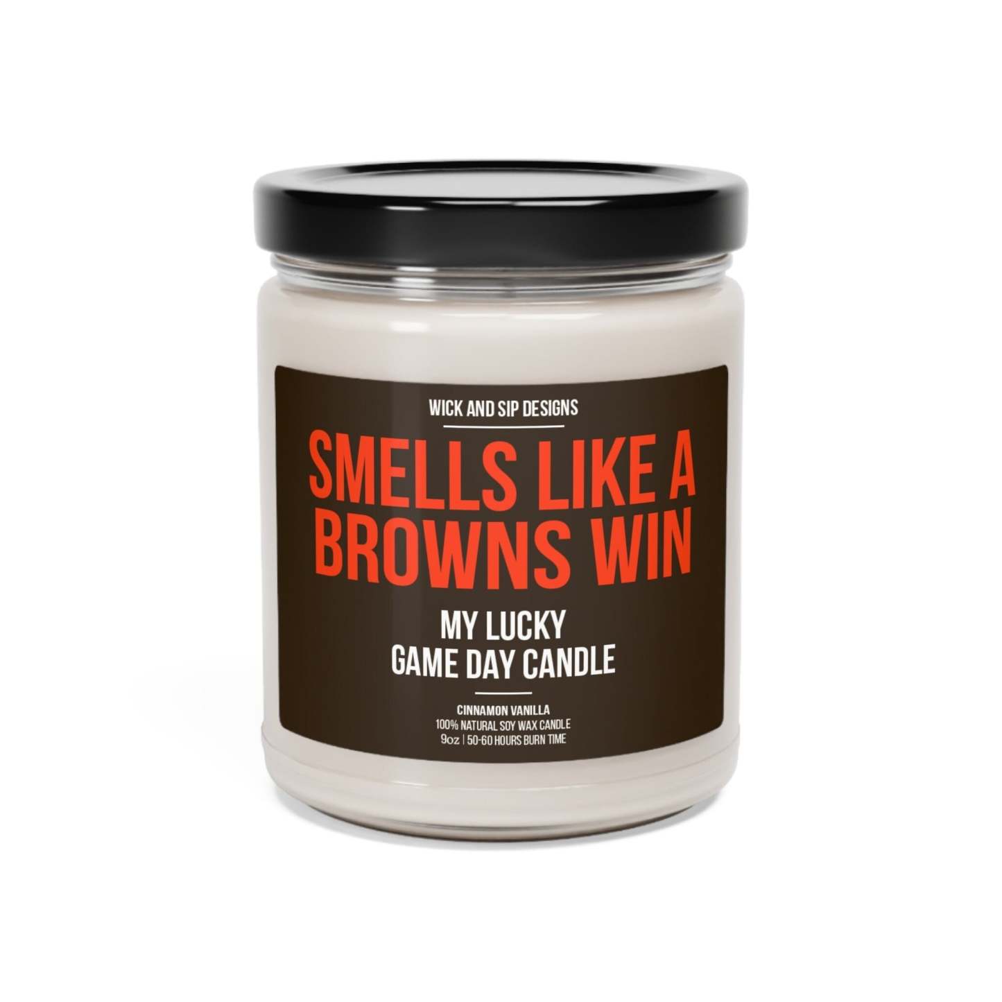 Smells like A Browns Win | Cleveland Browns My Lucky Game Day Candle | Gift for Football Fan | Gift for Browns Fan | Man Cave Decor