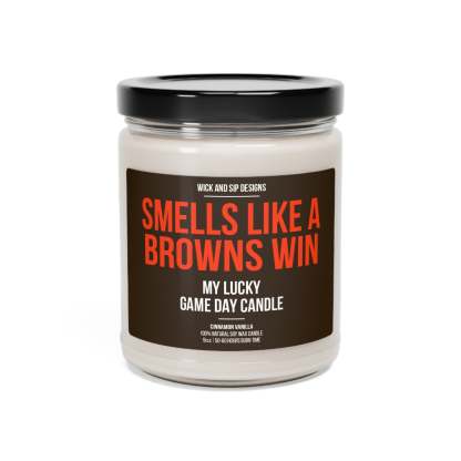 Smells like A Browns Win | Cleveland Browns My Lucky Game Day Candle | Gift for Football Fan | Gift for Browns Fan | Man Cave Decor