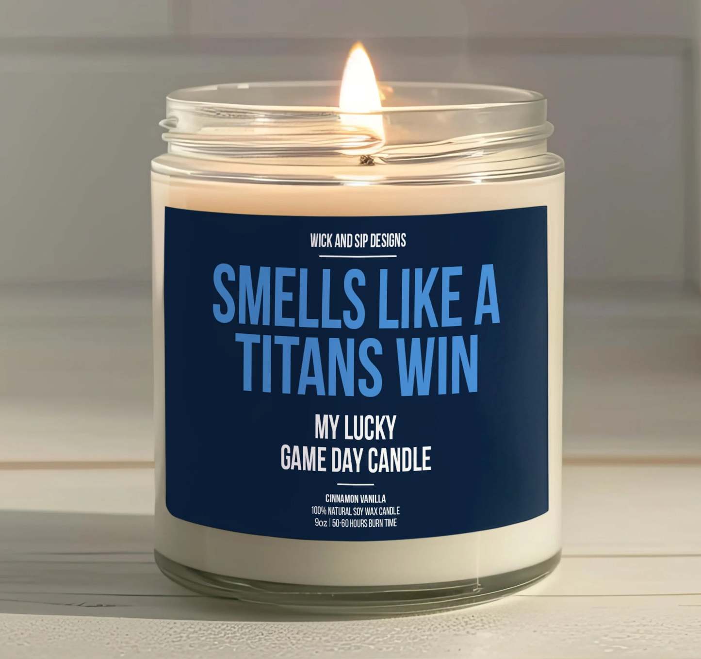 Smells like A Titans Win | Tennessee Titans My Lucky Game Day Candle | Gift for Football Fan | Gift for Titans Fan | Man Cave Decor