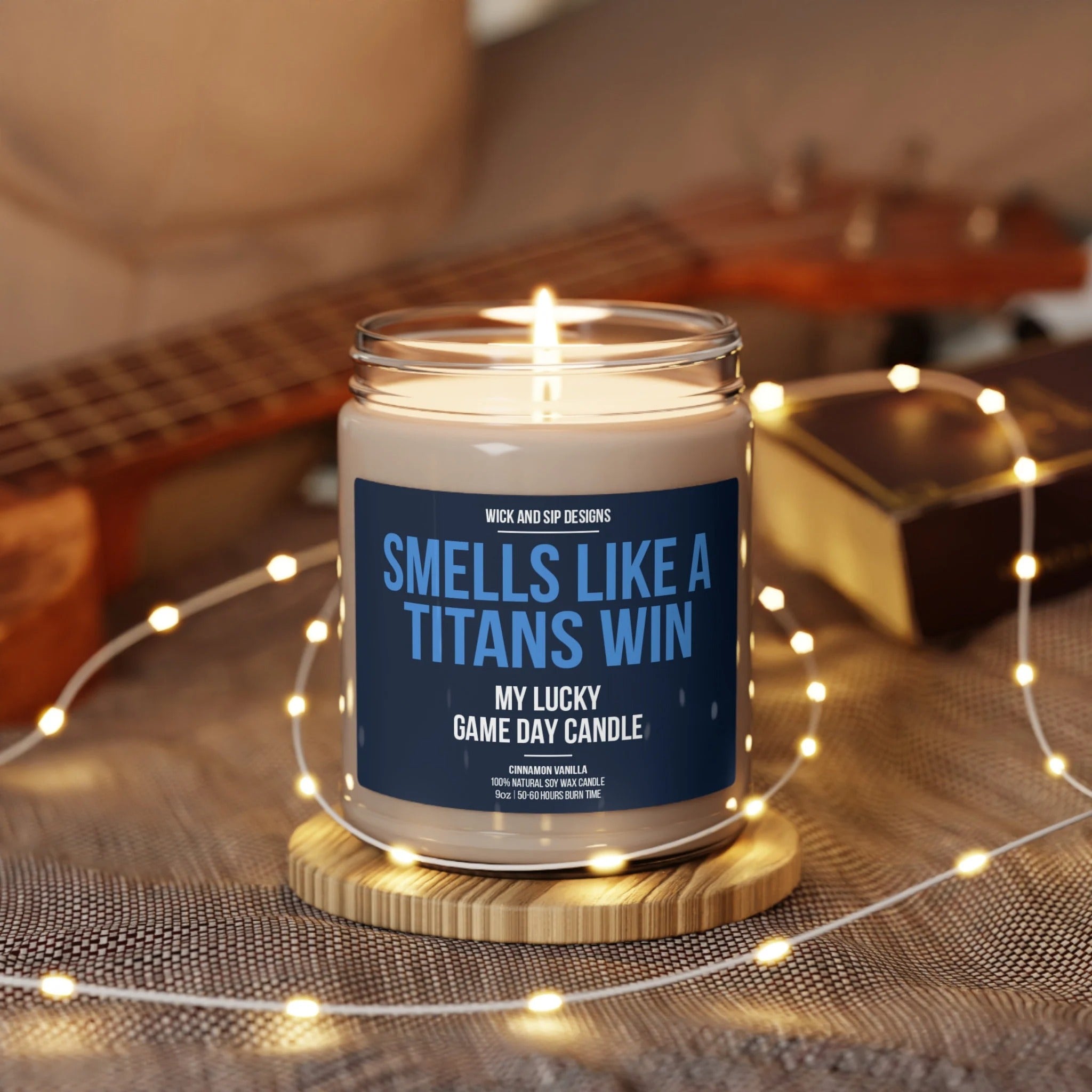 Smells like A Titans Win | Tennessee Titans My Lucky Game Day Candle | Gift for Football Fan | Gift for Titans Fan | Man Cave Decor