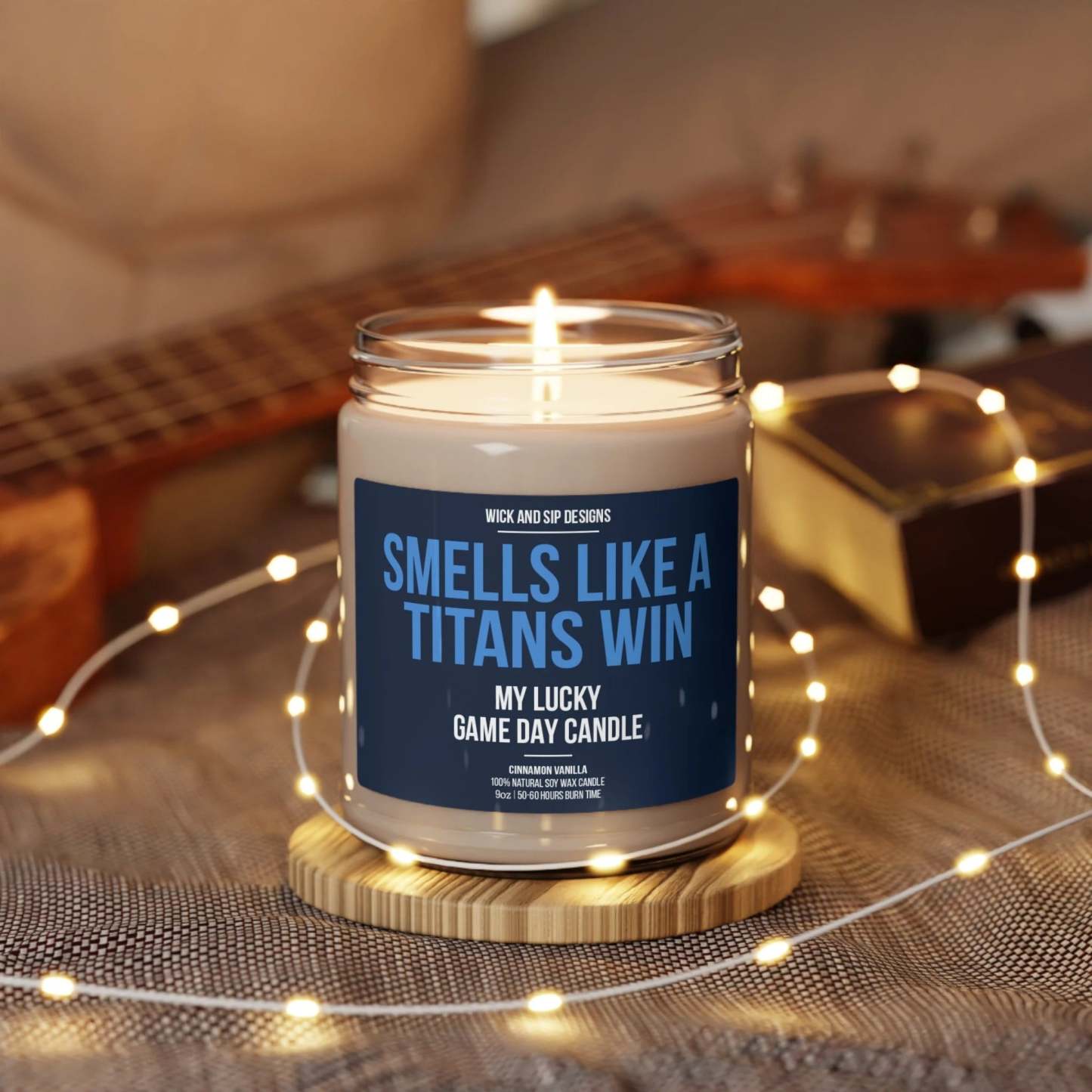 Smells like A Titans Win | Tennessee Titans My Lucky Game Day Candle | Gift for Football Fan | Gift for Titans Fan | Man Cave Decor
