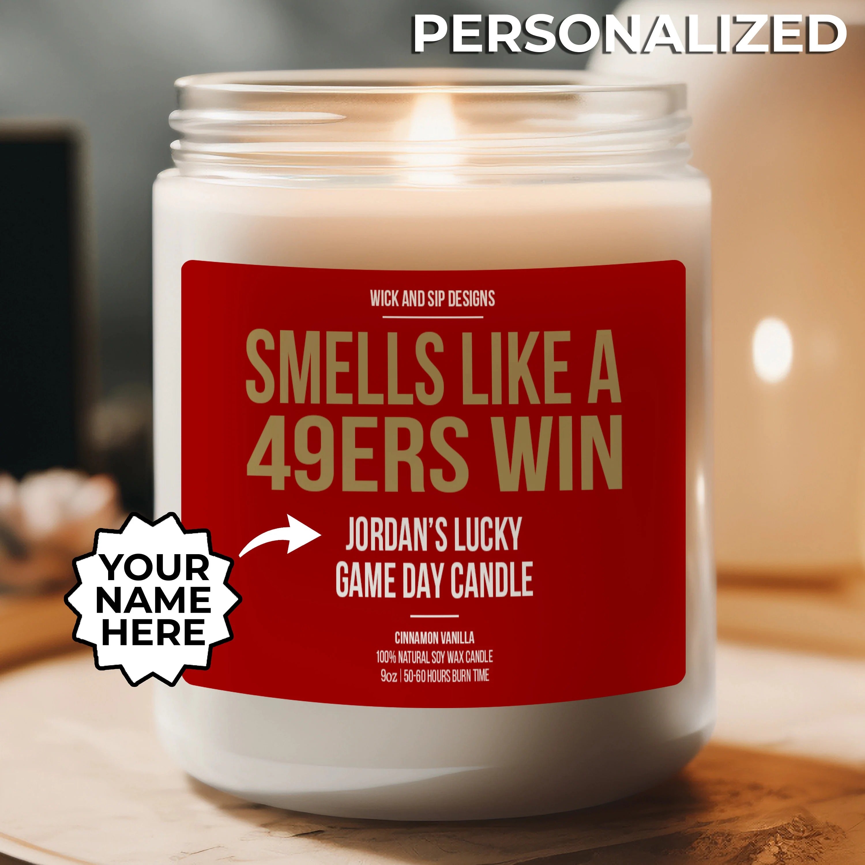 Smells like A 49ers Win | San Francisco 49ers My Lucky Game Day Candle