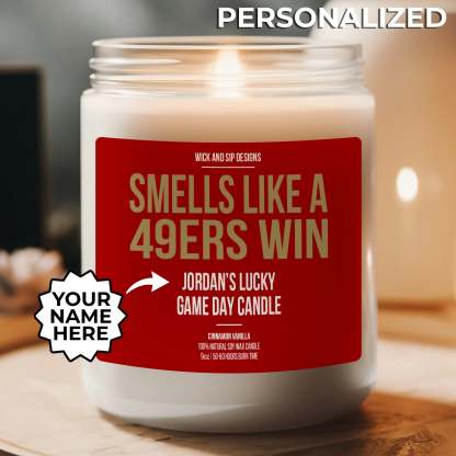 Smells like A 49ers Win | San Francisco 49ers My Lucky Game Day Candle