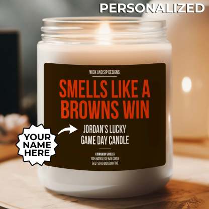 Smells like A Browns Win | Cleveland Browns My Lucky Game Day Candle |