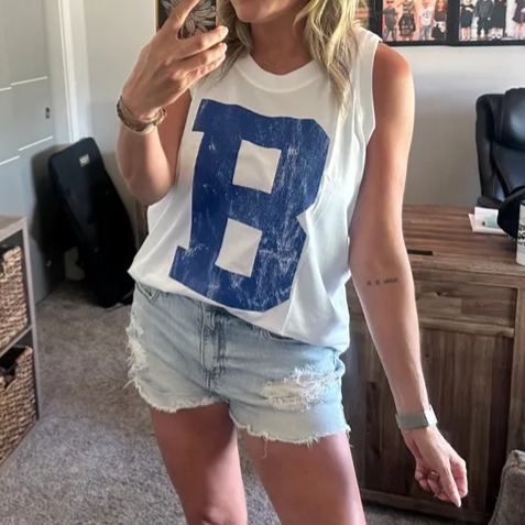 Custom #1 Fan Relaxed Tank-Black Or Gray