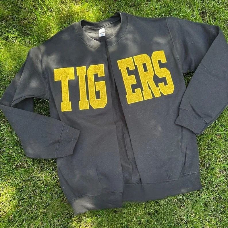 Custom Embroidered Mascot Flash Spirit Team Sweatshirt Cardigan, Gift For Sports Lovers