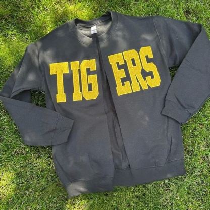 Custom Embroidered Mascot Flash Spirit Team Sweatshirt Cardigan, Gift For Sports Lovers