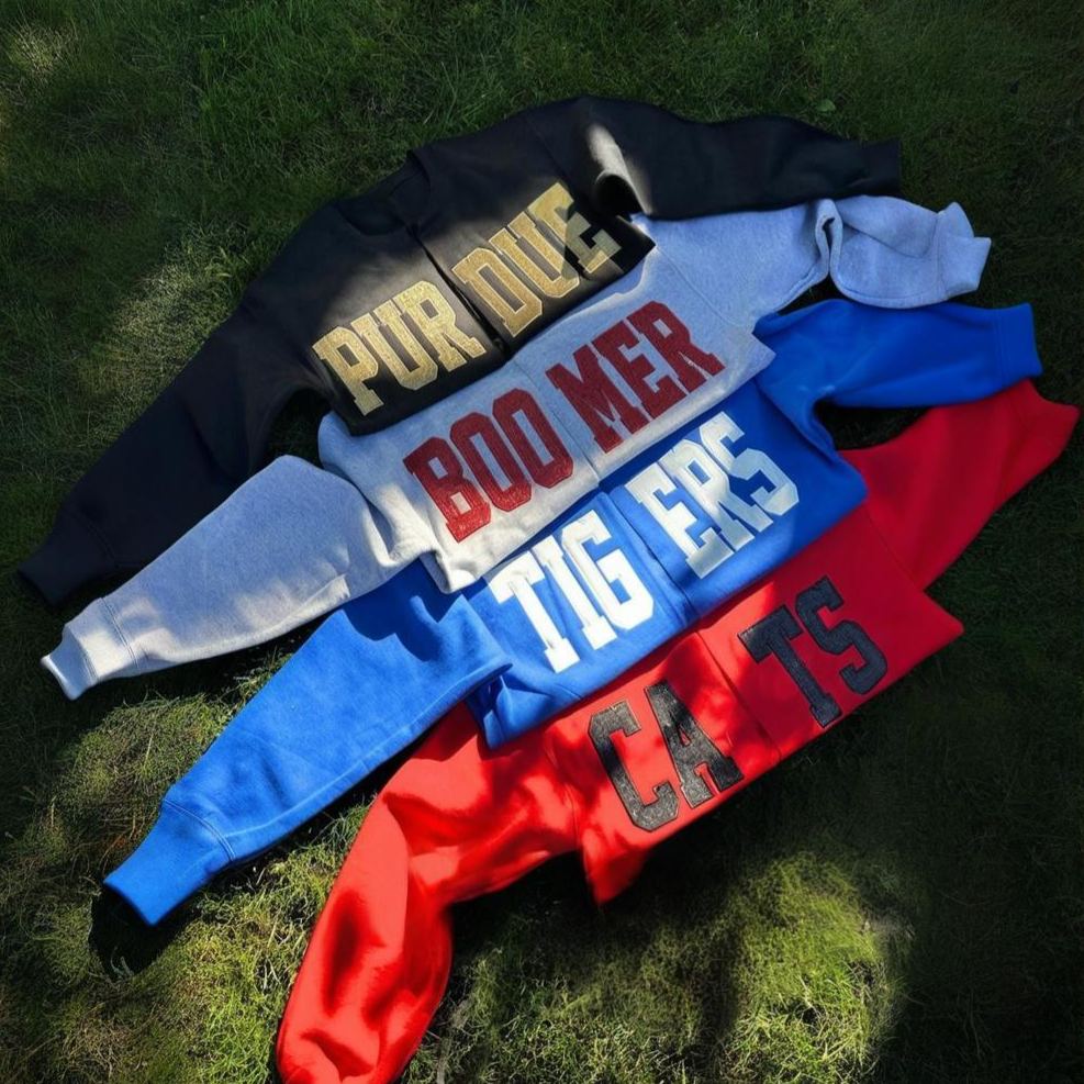 Custom Embroidered Mascot Flash Spirit Team Sweatshirt Cardigan, Gift For Sports Lovers