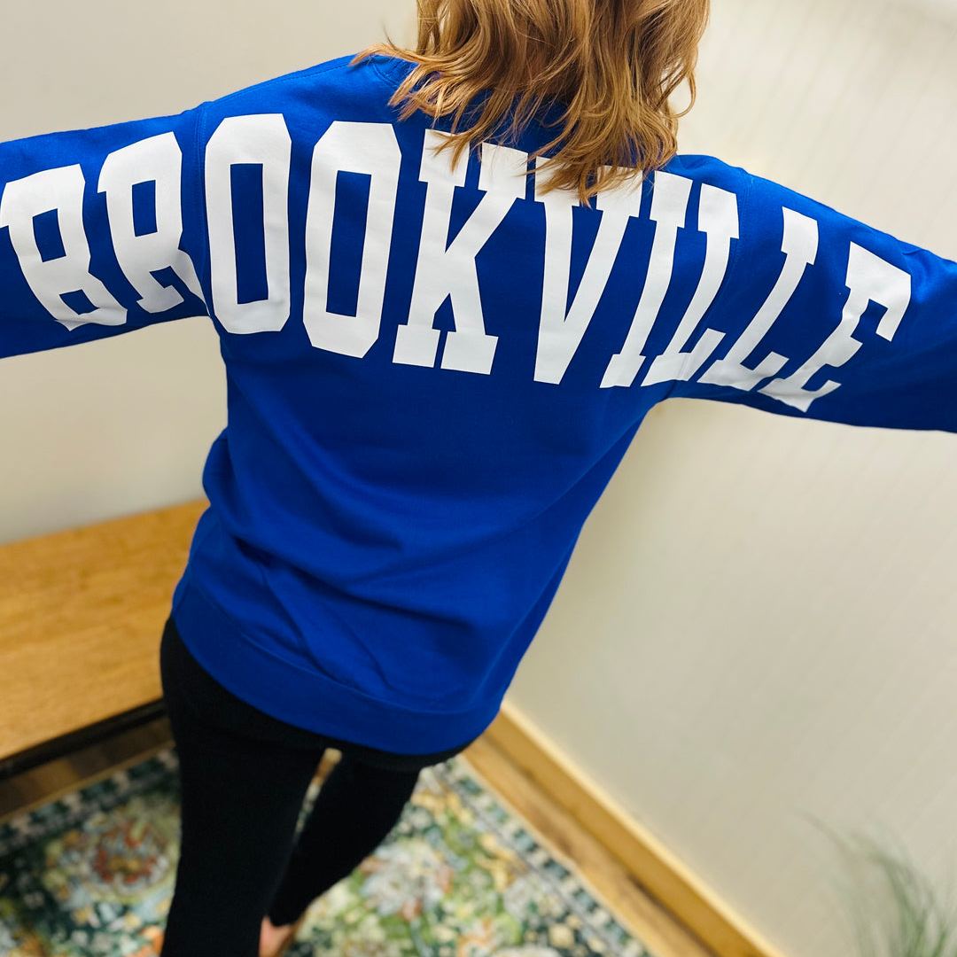 SOLID CUSTOM BACK PRINT SWEATSHIRT FOR SPORTS FANS