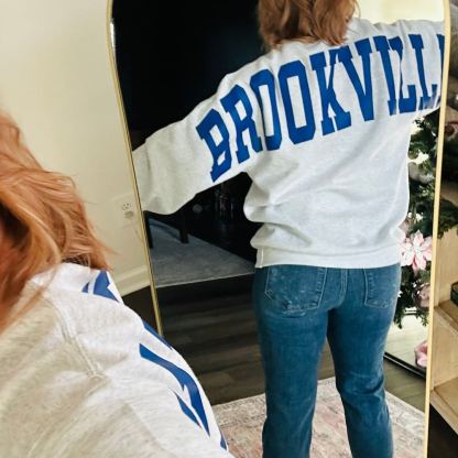 SOLID CUSTOM BACK PRINT SWEATSHIRT FOR SPORTS FANS