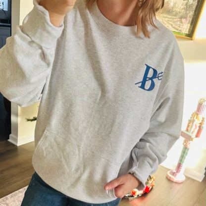 SOLID CUSTOM BACK PRINT SWEATSHIRT FOR SPORTS FANS