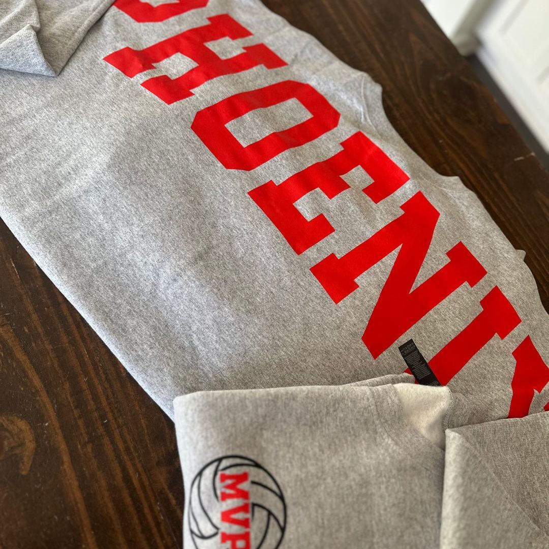 SOLID CUSTOM BACK PRINT SWEATSHIRT FOR SPORTS FANS