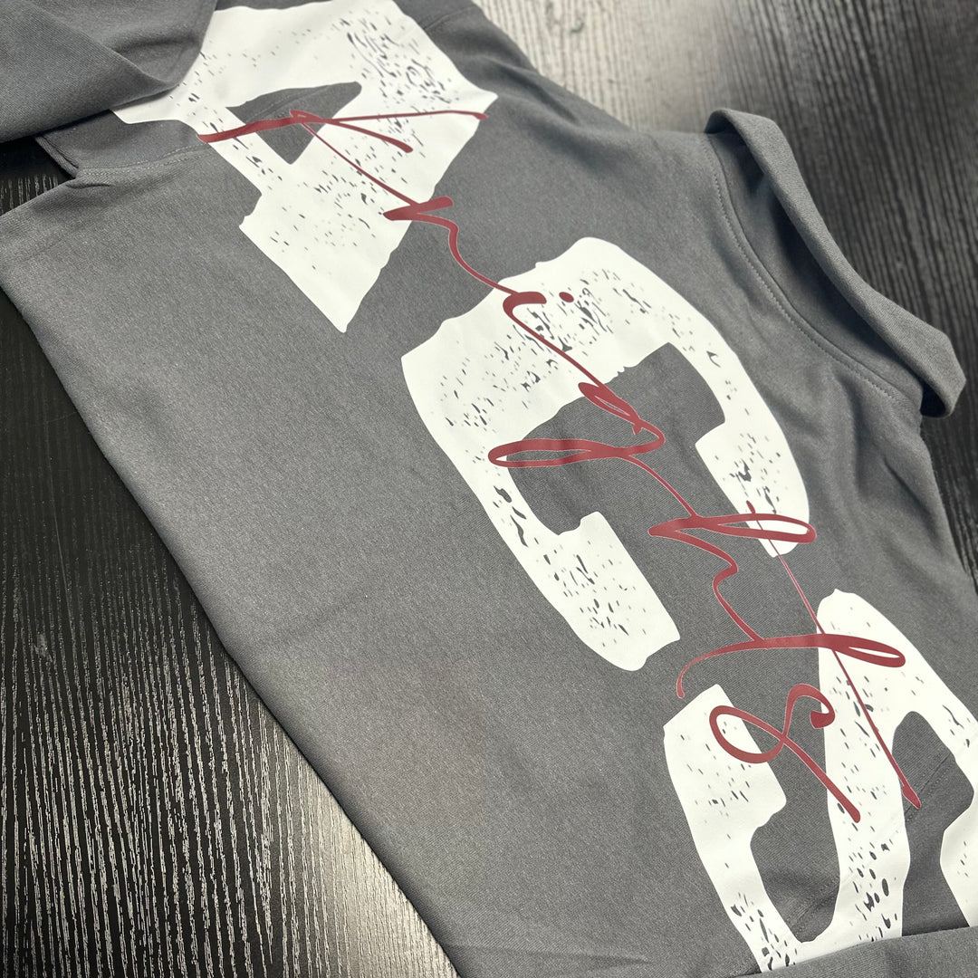 SOLID CUSTOM BACK PRINT SWEATSHIRT FOR SPORTS FANS