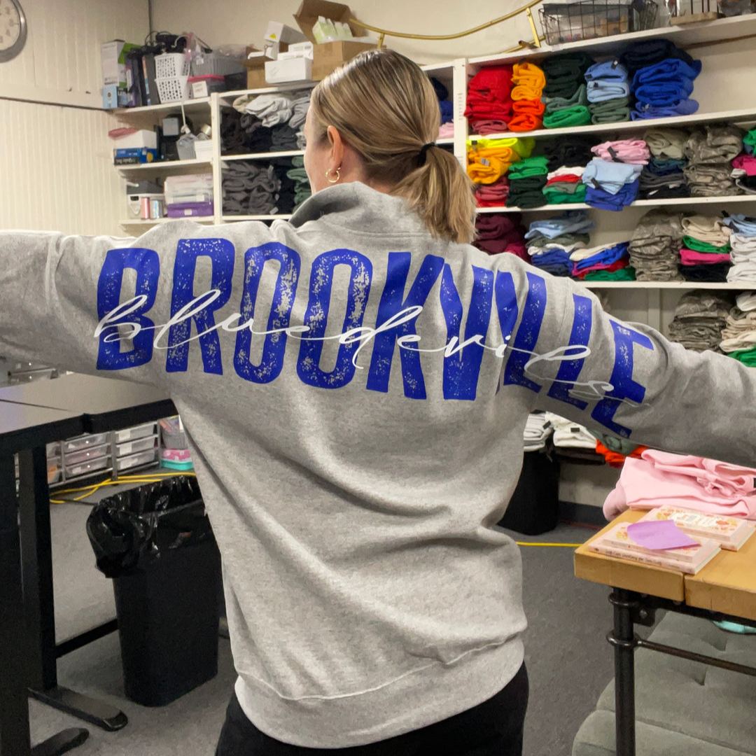 SOLID CUSTOM BACK PRINT SWEATSHIRT FOR SPORTS FANS