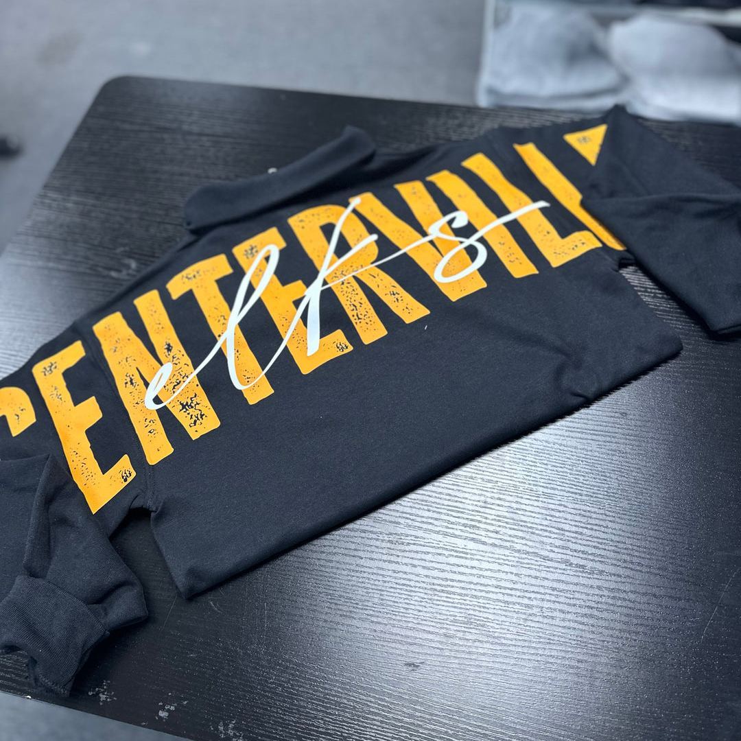 SOLID CUSTOM BACK PRINT SWEATSHIRT FOR SPORTS FANS