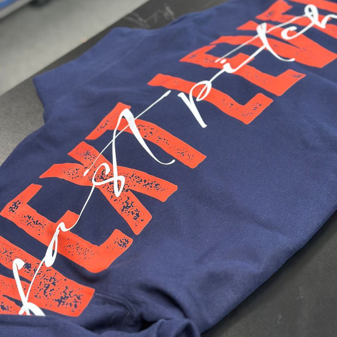 SOLID CUSTOM BACK PRINT SWEATSHIRT FOR SPORTS FANS