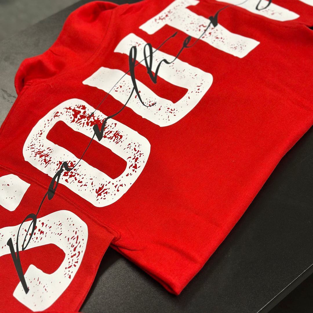 SOLID CUSTOM BACK PRINT SWEATSHIRT FOR SPORTS FANS