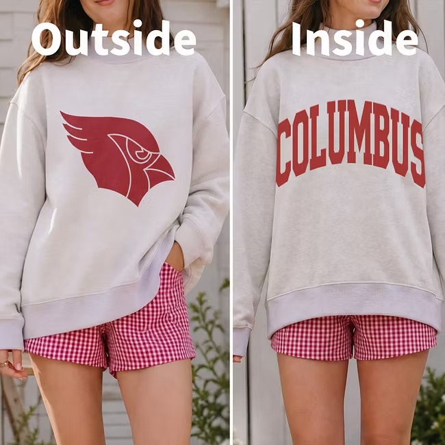 Custom Reversible Mockneck Sweatshirt with Mascot Graphic & Team Text-College Game Day