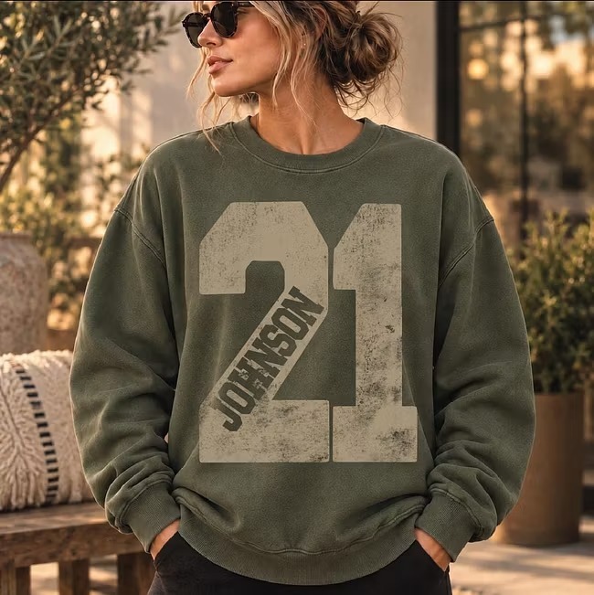 Custom Sports Name & Number Hoodie-Personalized Jersey Game Day Sweatshirt