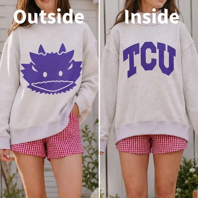 Custom Reversible Mockneck Sweatshirt with Mascot Graphic & Team Text-College Game Day