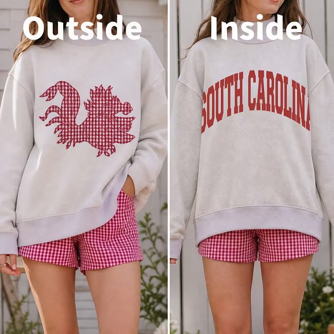 Custom Reversible Mockneck Sweatshirt with Mascot Graphic & Team Text-College Game Day