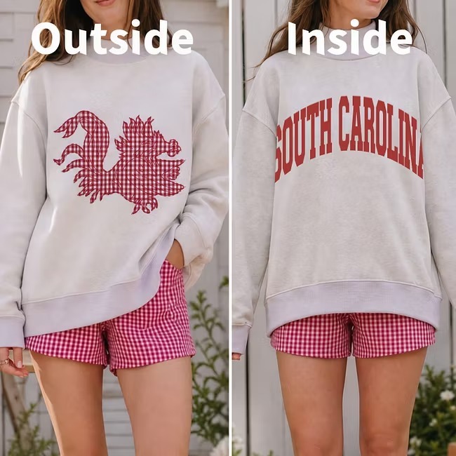 Custom Reversible Mockneck Sweatshirt with Mascot Graphic & Team Text-College Game Day