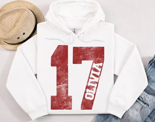 Custom Sports Name & Number Hoodie-Personalized Jersey Game Day Sweatshirt