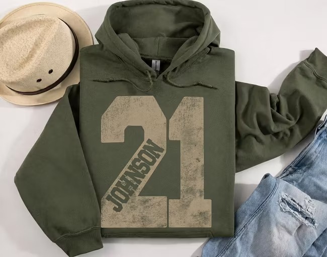 Custom Sports Name & Number Hoodie-Personalized Jersey Game Day Sweatshirt