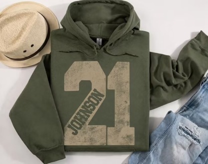 Custom Sports Name & Number Hoodie-Personalized Jersey Game Day Sweatshirt