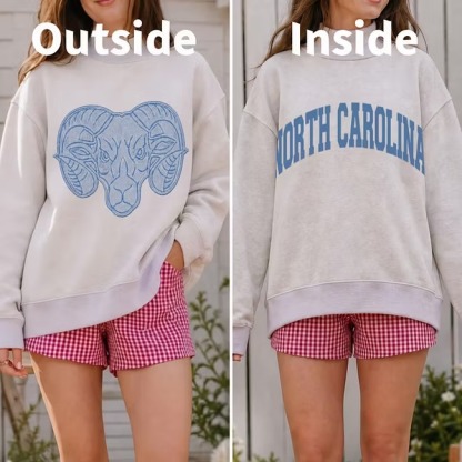 Custom Reversible Mockneck Sweatshirt with Mascot Graphic & Team Text-College Game Day