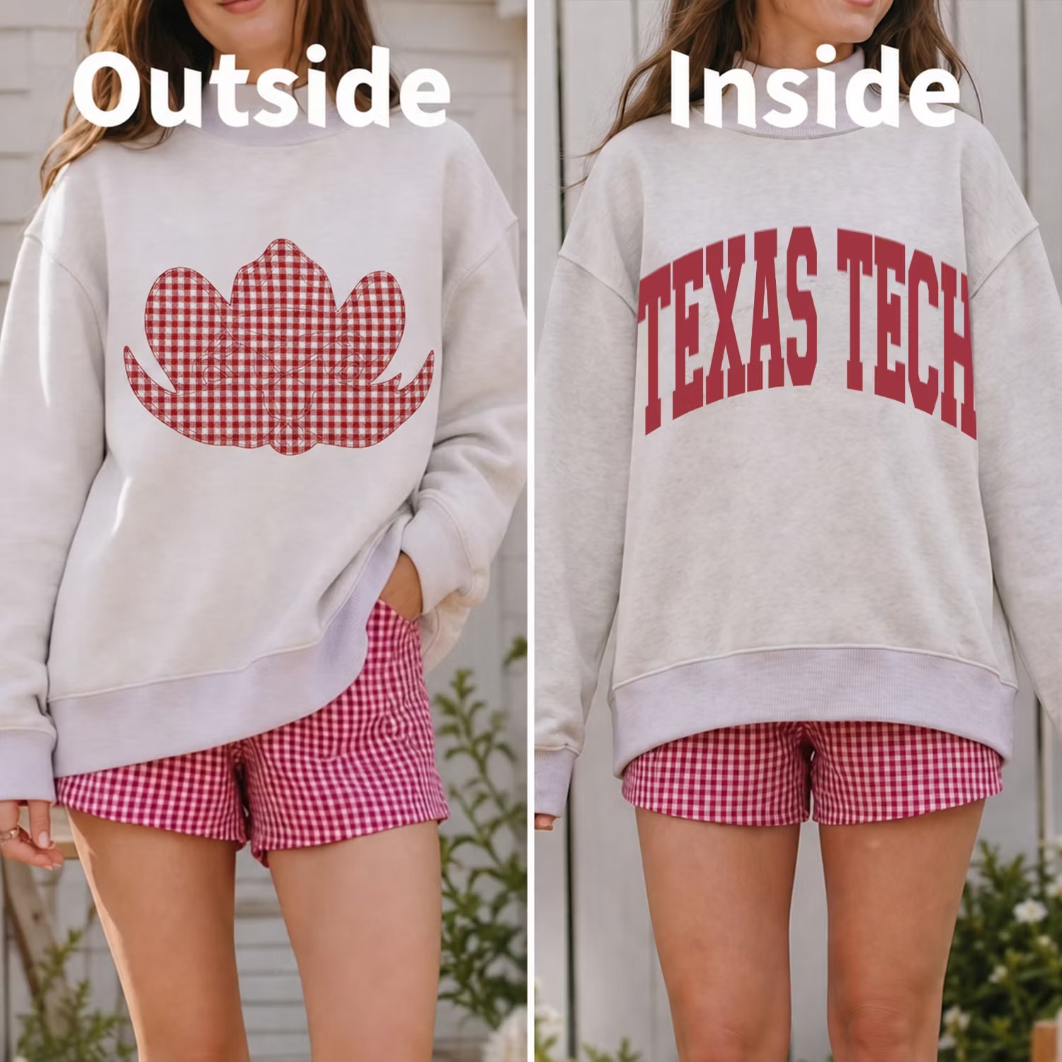 Custom Reversible Mockneck Sweatshirt with Mascot Graphic & Team Text-College Game Day