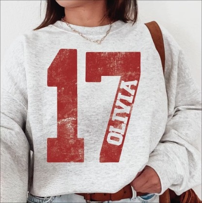 Custom Sports Name & Number Hoodie-Personalized Jersey Game Day Sweatshirt
