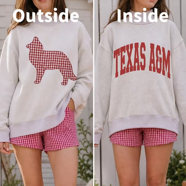 Custom Reversible Mockneck Sweatshirt with Mascot Graphic & Team Text-College Game Day