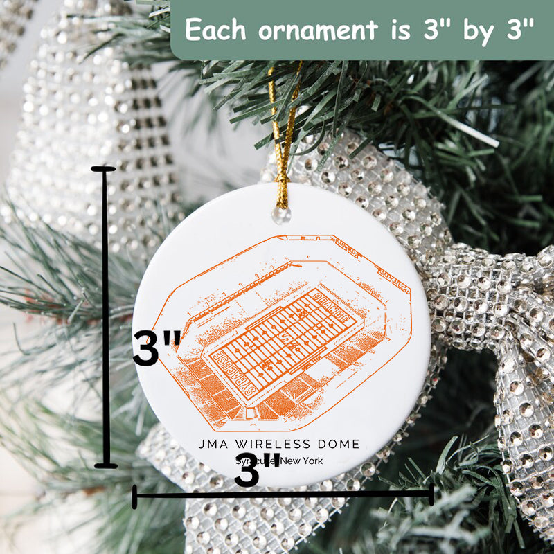 JMA Wireless Dome College Football Ceramic Christmas Ornament