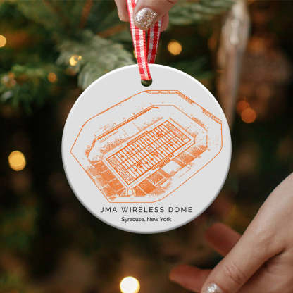 JMA Wireless Dome College Football Ceramic Christmas Ornament