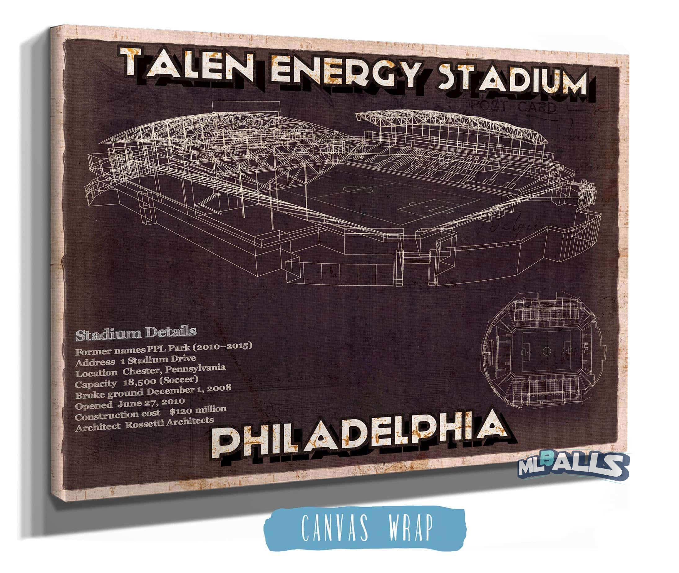 Vintage Talen Energy Stadium MLS Soccer Print