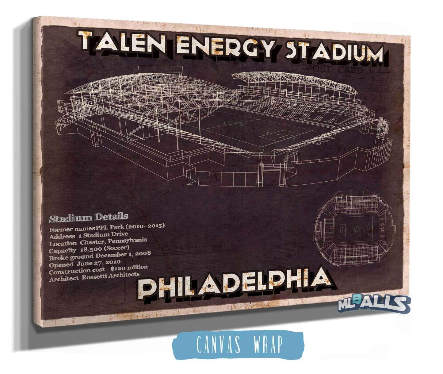 Vintage Talen Energy Stadium MLS Soccer Print