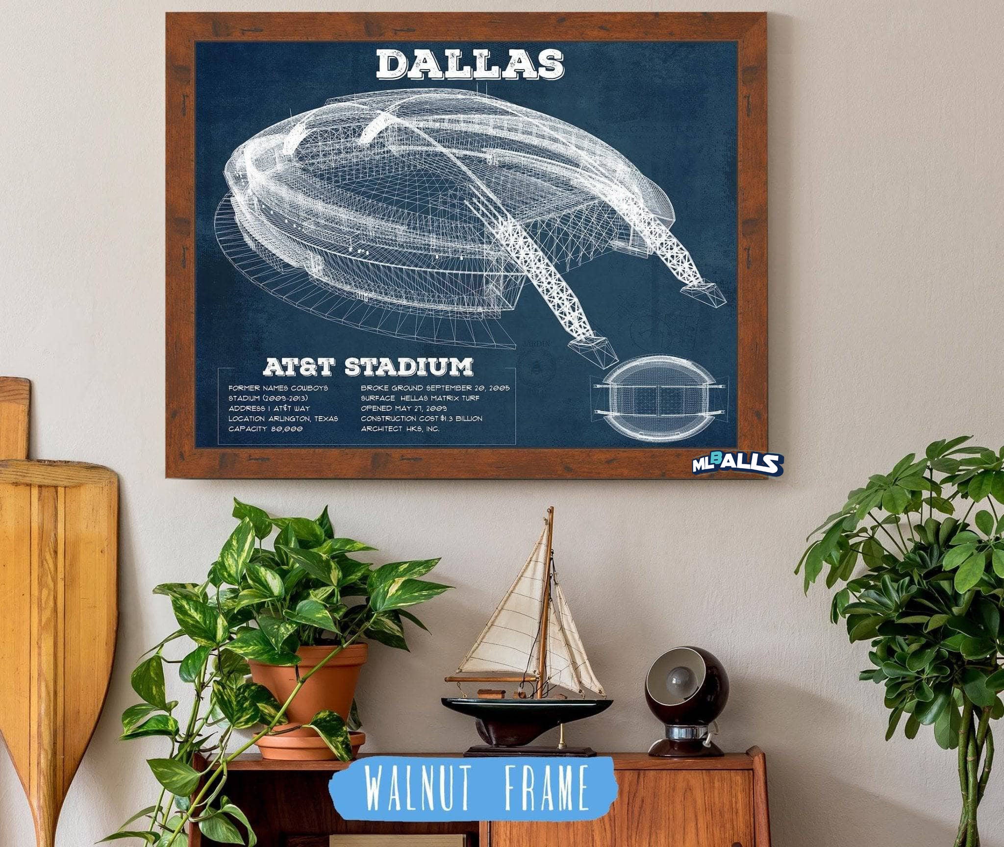 AT&T Stadium - Vintage Football Print