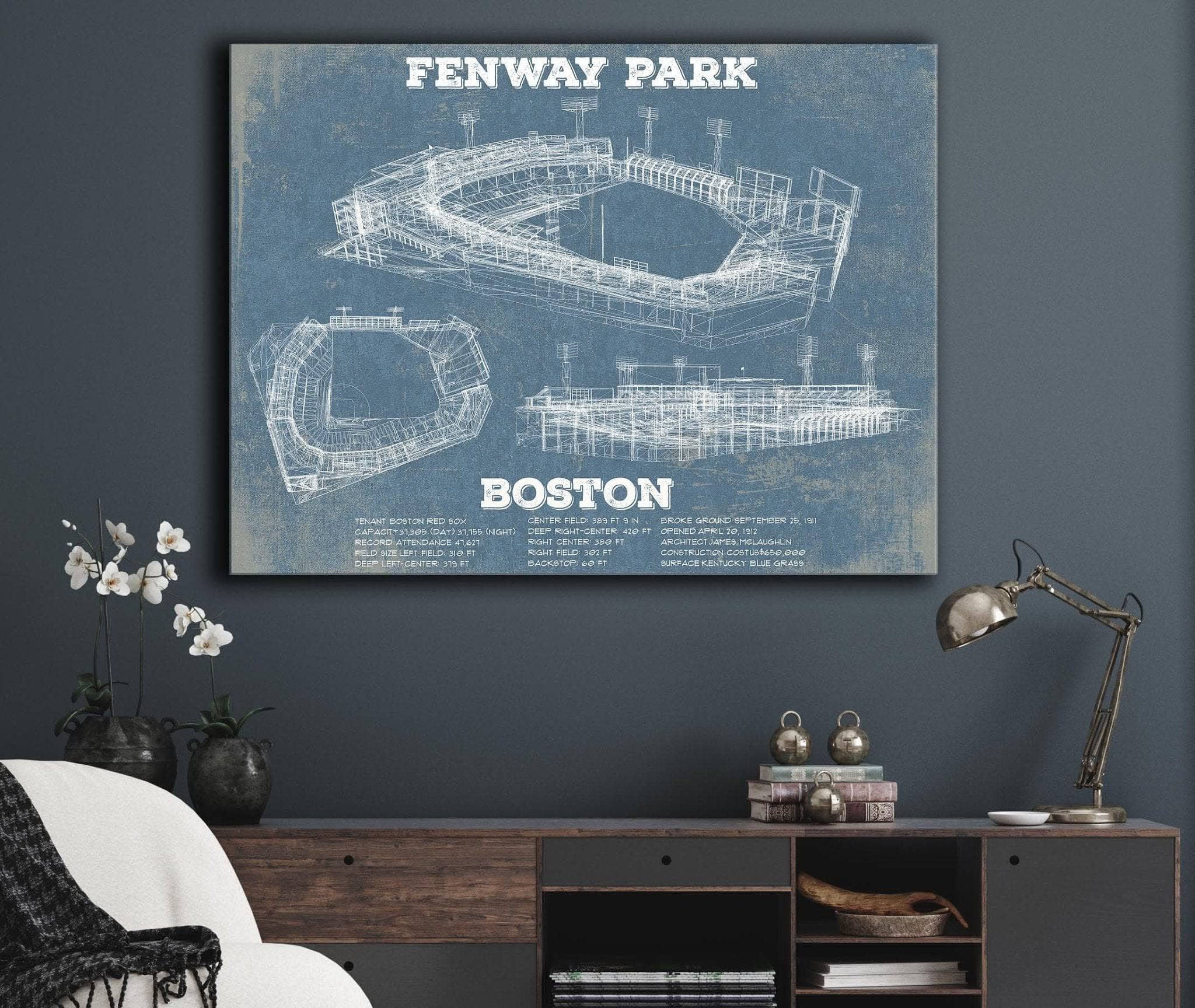 Fenway Park Baseball Print