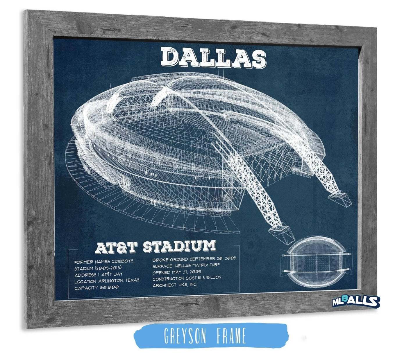 AT&T Stadium - Vintage Football Print