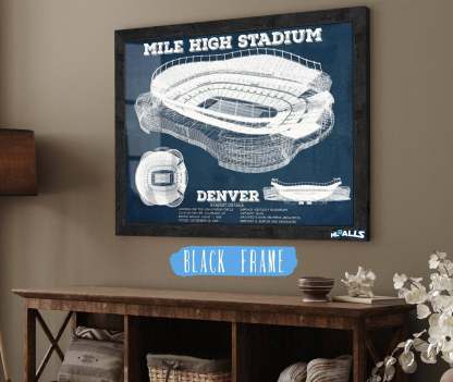 Mile High Stadium Football Print