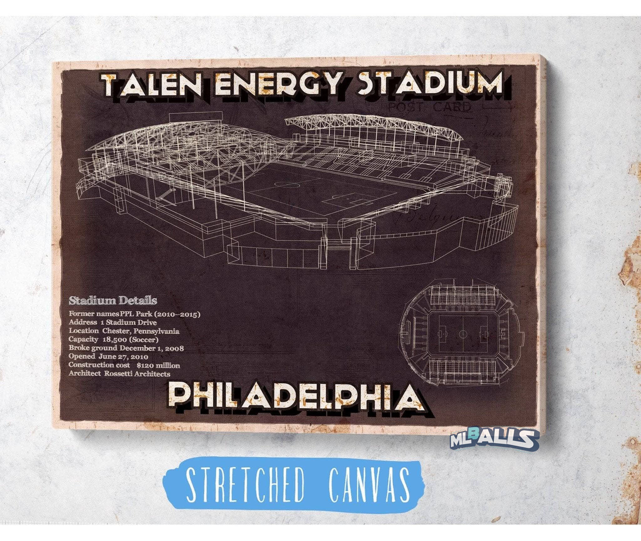 Vintage Talen Energy Stadium MLS Soccer Print
